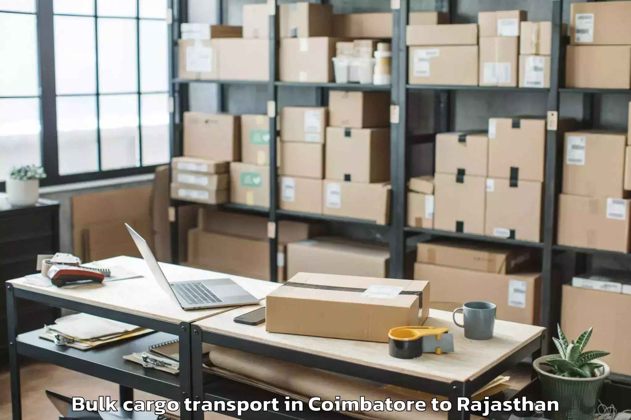 Easy Coimbatore to Kishangarh Bas Bulk Cargo Transport Booking